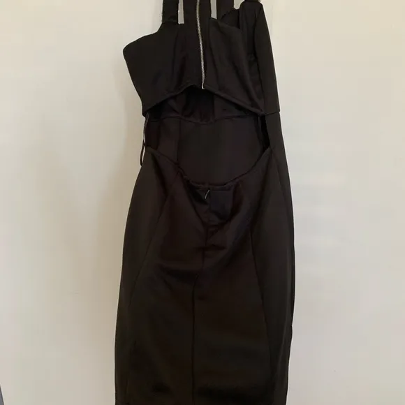 Tibi Black/Gold Metallic Sequin Front Dress, Size‎ Medium - Image 5