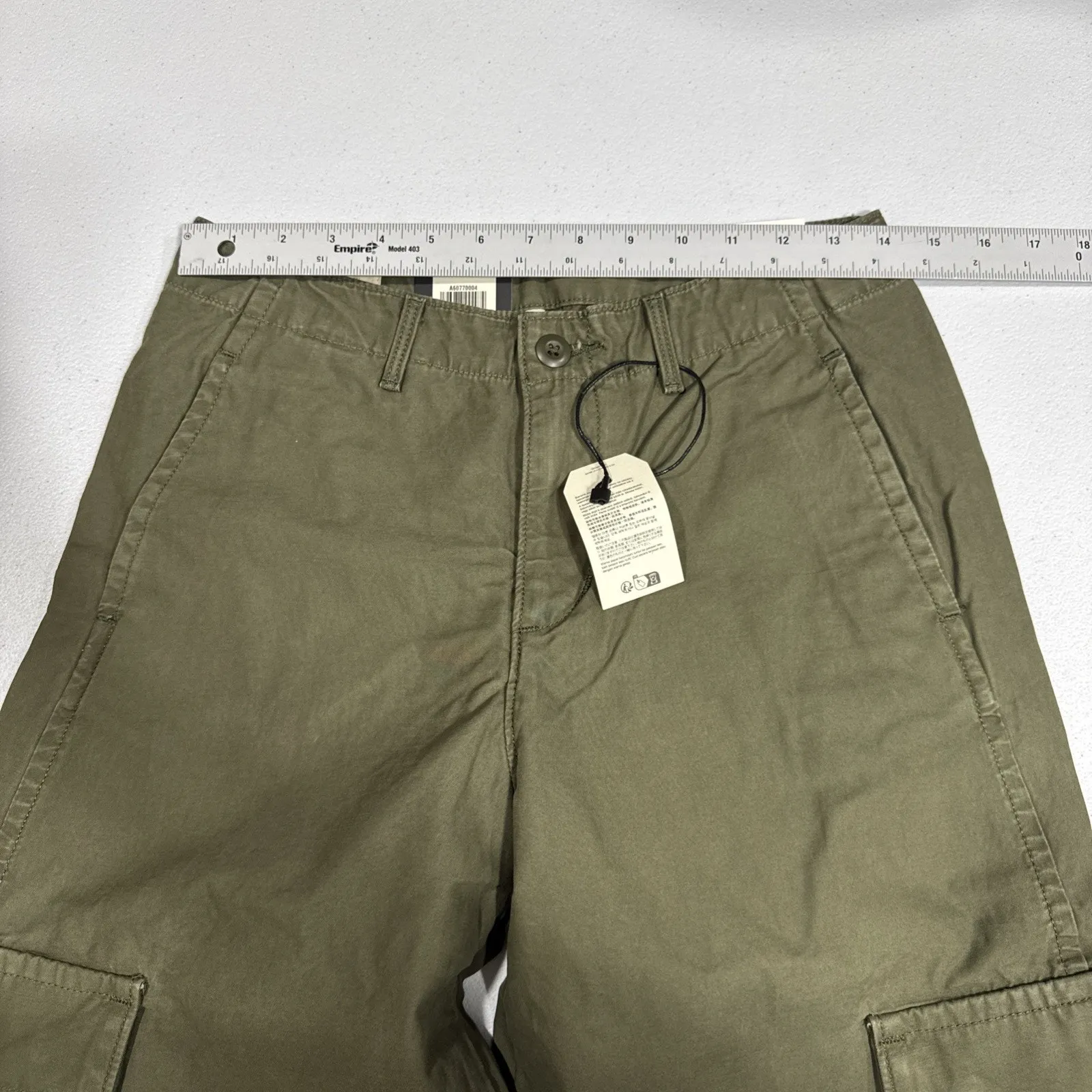 Levi's Baggy Cargo Pants Womens 26 Olive Green Mid Rise Straight Leg Utility - Image 11