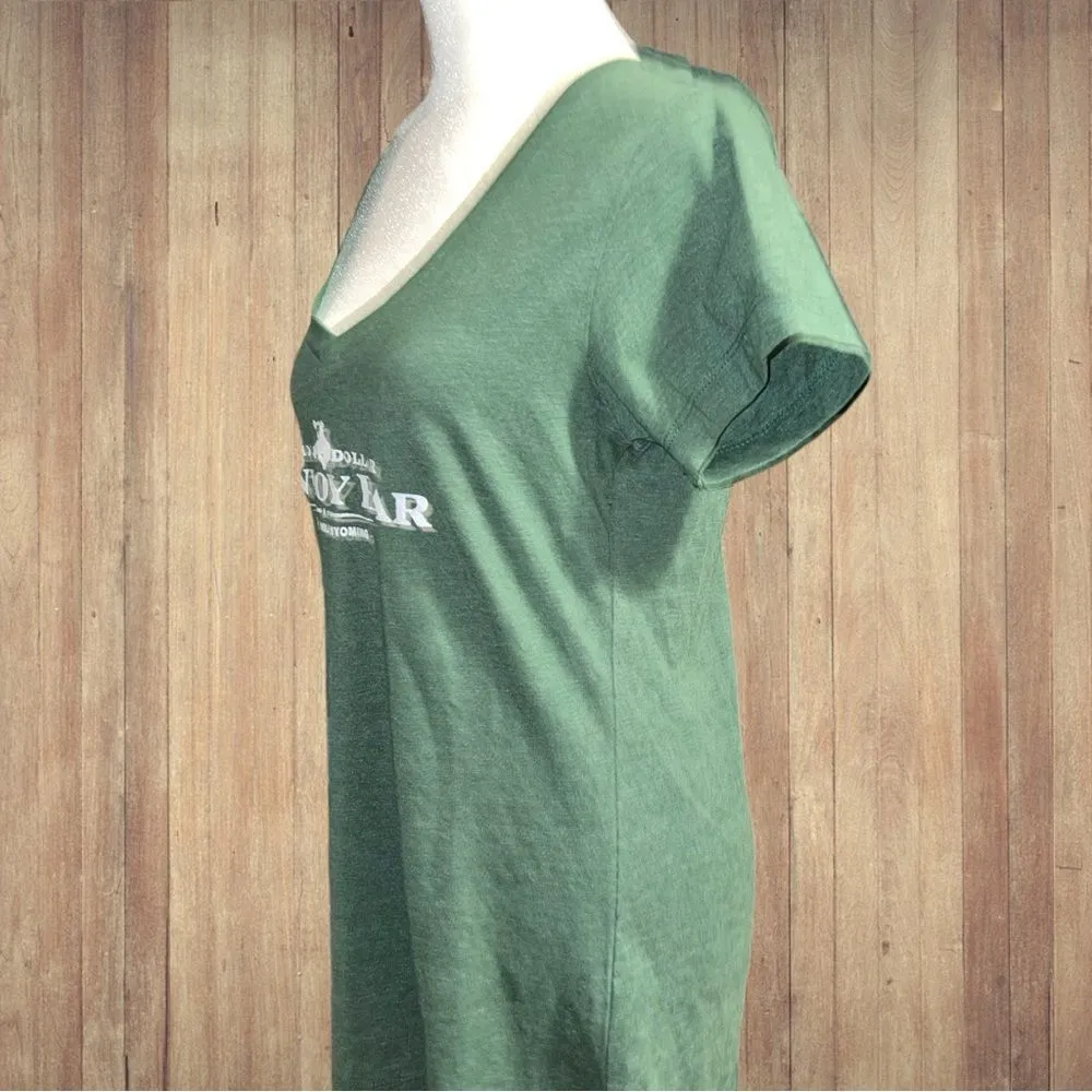 Ouray green cowgirl wearing tee! - Image 2