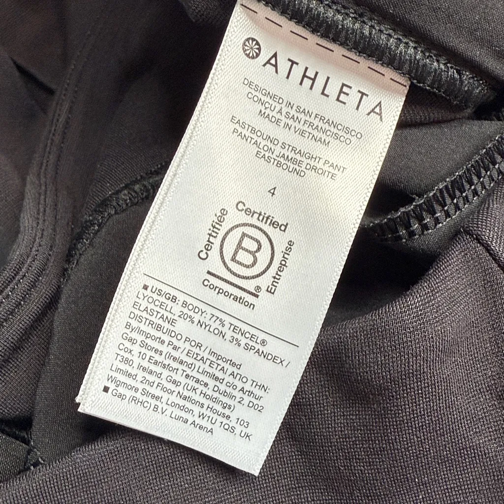 Athleta Eastbound Straight Pant in Black W1932 Sz 4 - Image 10