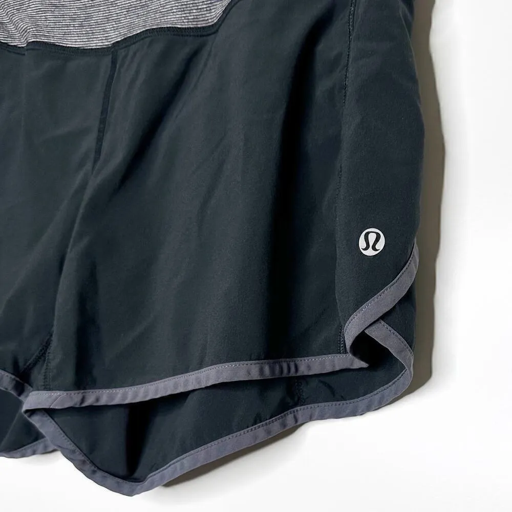 Lululemon Speed Shorts Women's Black Gray Size 8 - Image 2