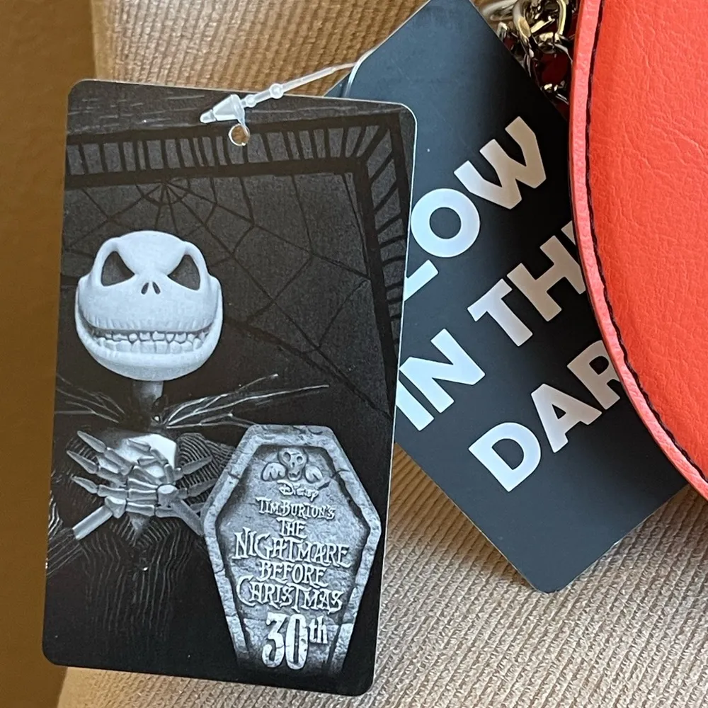 NEW Nightmare Before Christmas Jack Pumpkin Split Glow-In-The-Dark Crossbody Bag - Image 4