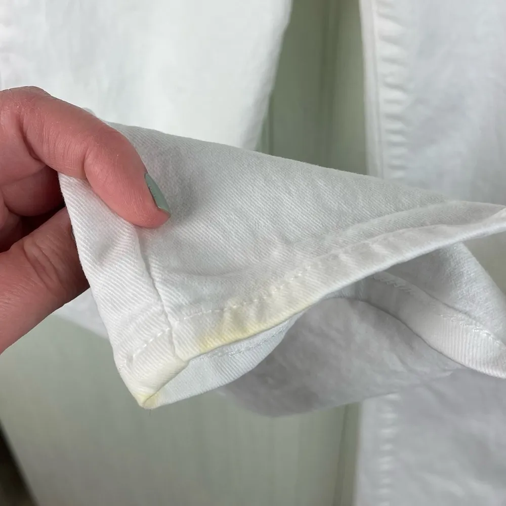 Paige Denim Kylie Cropped Skinny Jeans in Optic White Cotton Women's Size 27 - Image 10