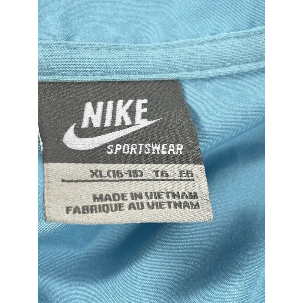 VTG Nike Baby Blue Lightweight Full Zip Track Activewear Jacket XL - Image 11