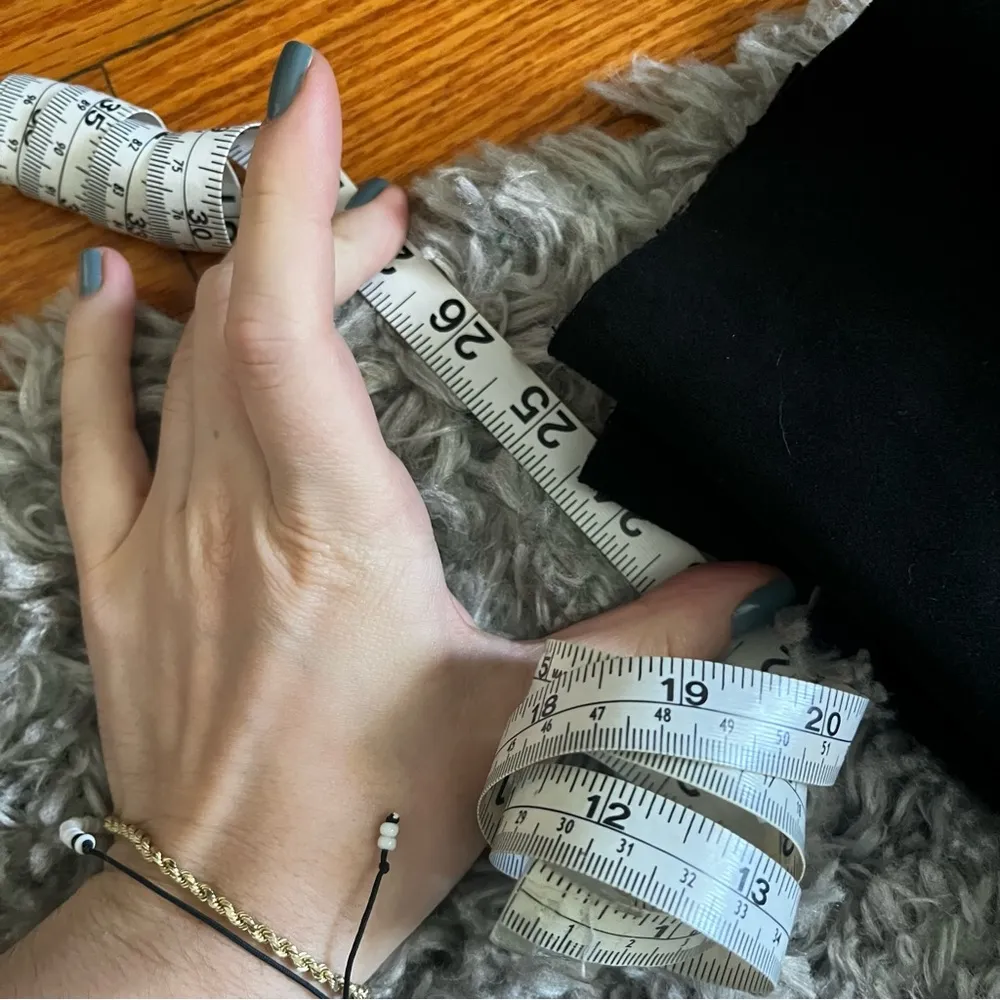 Zara basic black suede trousers size medium - Image 4