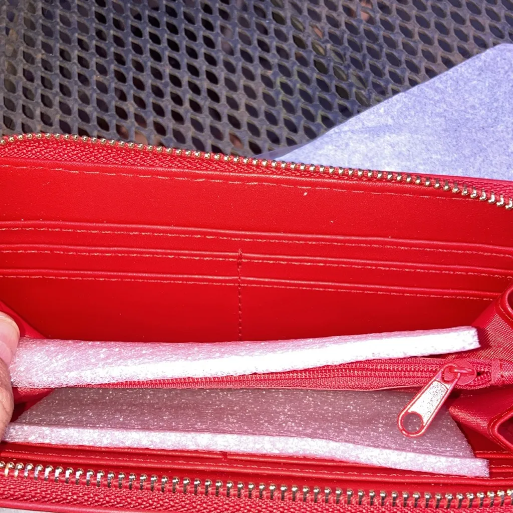 RED ORANGE BADGLEY MISHKA ACCORDION WALLET - BRAND NEW - Image 12