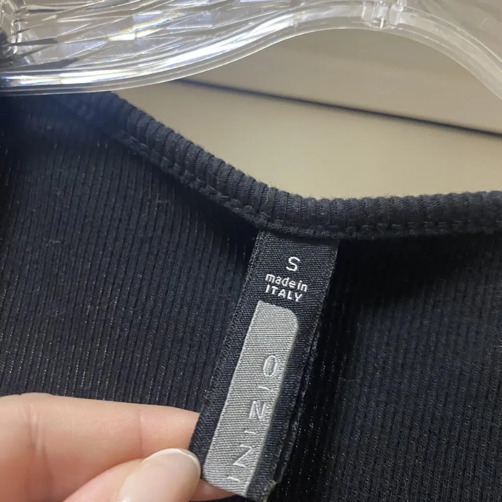 Inzio Dress Womens Small Black Asymmetrical Hem Pocket Lagenlook Boho - Image 2