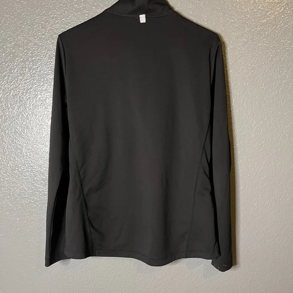 Black Performance 1/4 Zip Pullover with Red Zipper - Image 4