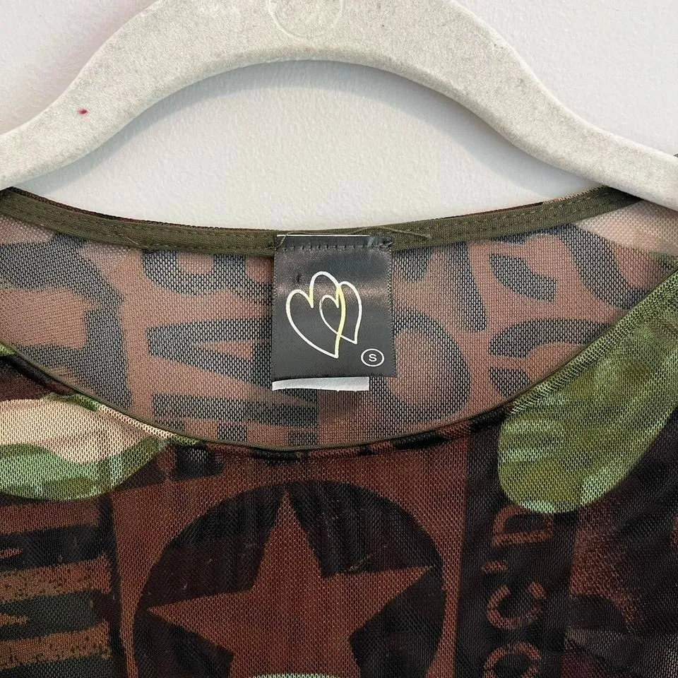 VINTAGE CAMO WINDSOR SHEER‎ ALL OVER PRINT LONG SLEEVE SHIRT - Image 5