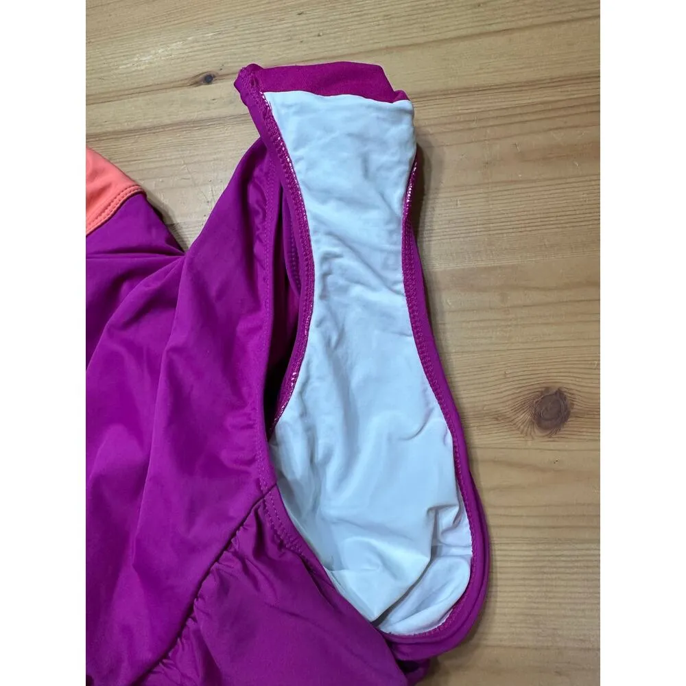 Lauren Ralph Lauren Colorblock One Piece Swimsuit Women 16 Preppy Beach Summer Pink - Image 8