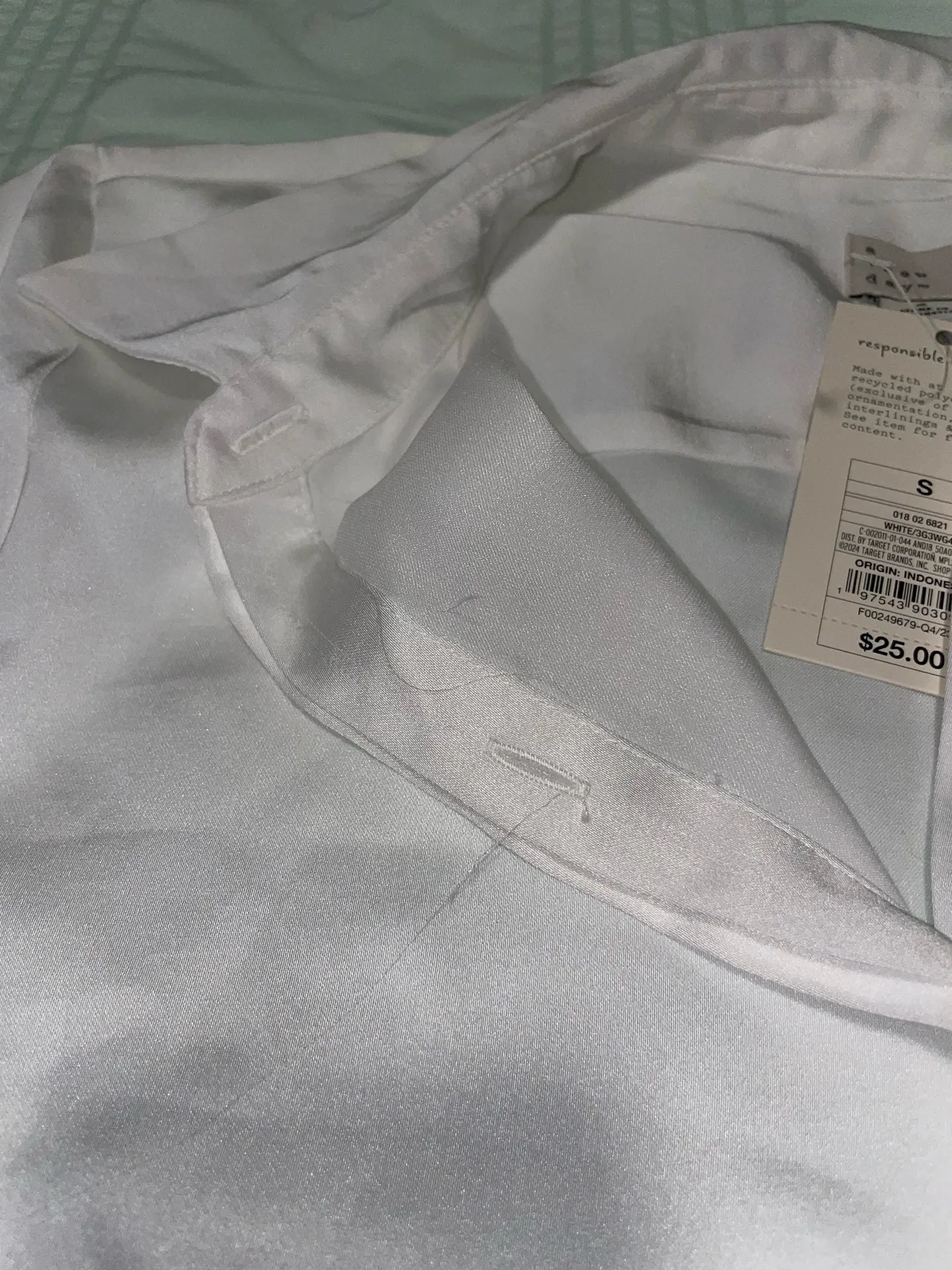 NWT White Button-Up Long Sleeve Shirt - Image 8