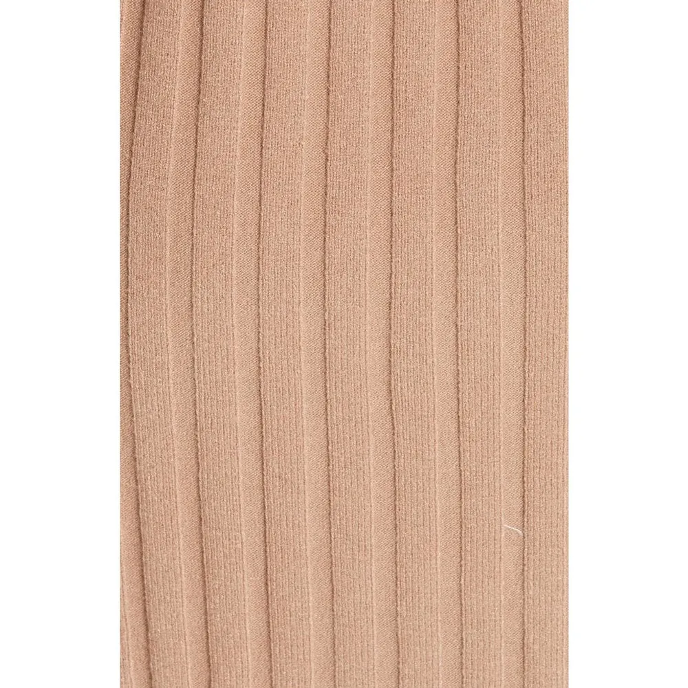 Free People | XS | Lottie Rib Knit Short Sleeve Mock Neck Mini Dress In Natural - Image 9