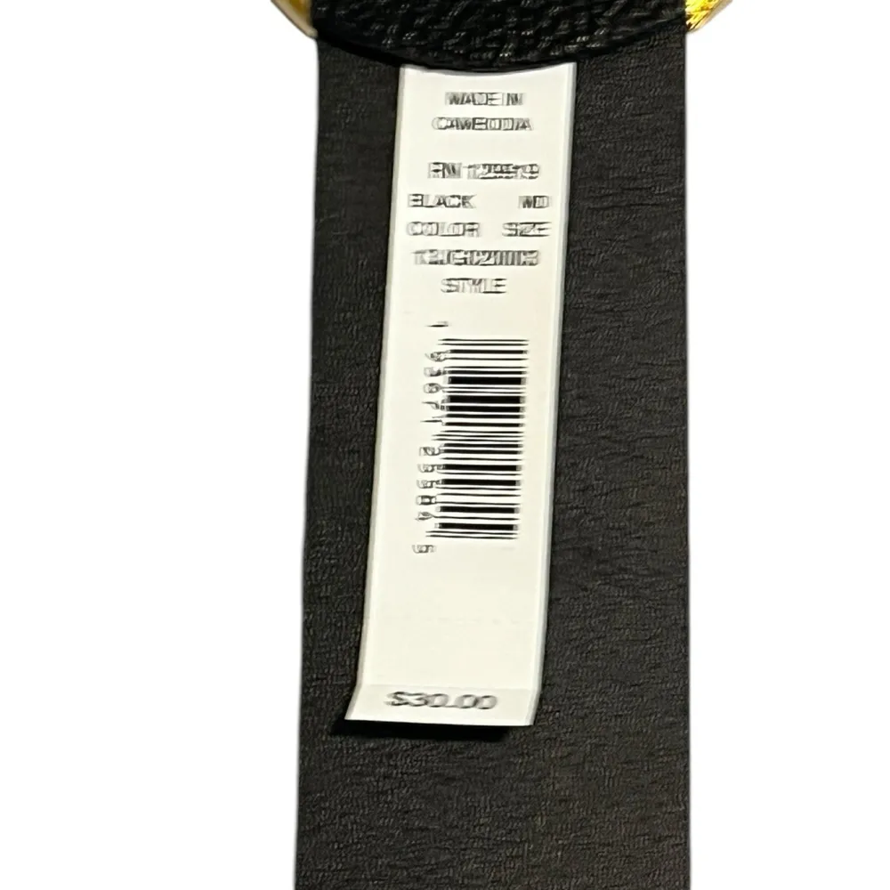 Jessica Simpson Belt Women's M 8-10 Black Faux Leather Gold Buckle $30 MSRP NWT - Image 8