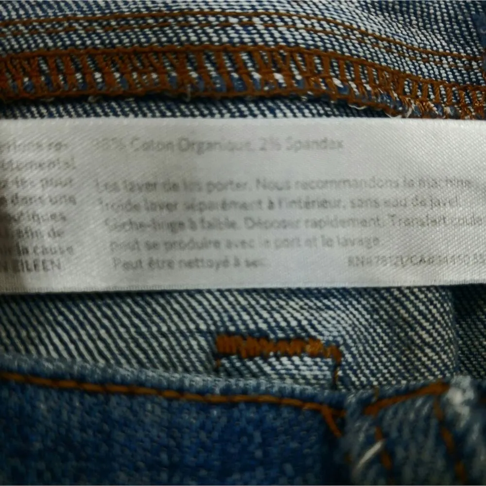 J1033 GUC $178 Eileen Fisher 98% Organic Cotton Jeans sz 12 - Image 6