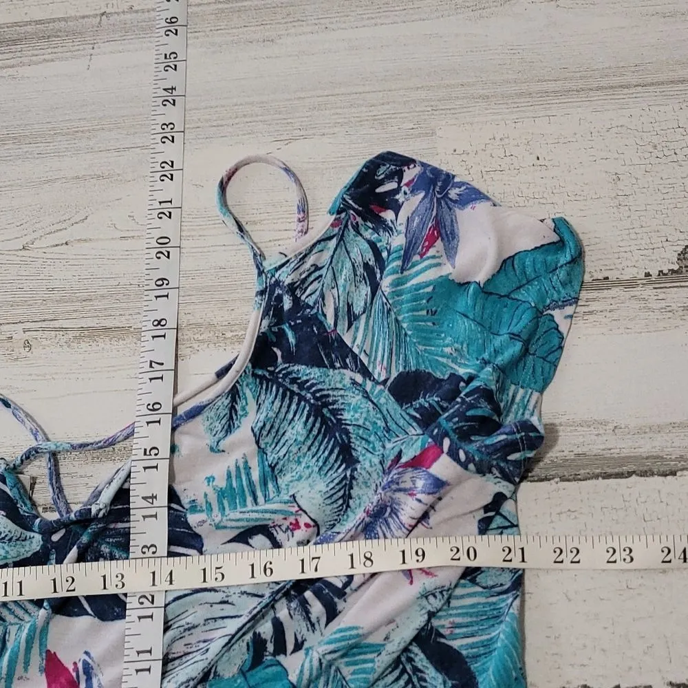 Vintage Y2K | MUDD | Palm Print Top with Front Tie |  Size: L - Image 7