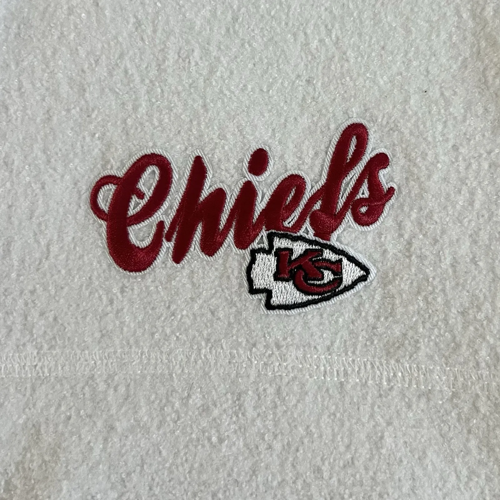 Antigua Kansas City Chiefs White Fleece Full Zip NFL Football Womens Vest - Image 4