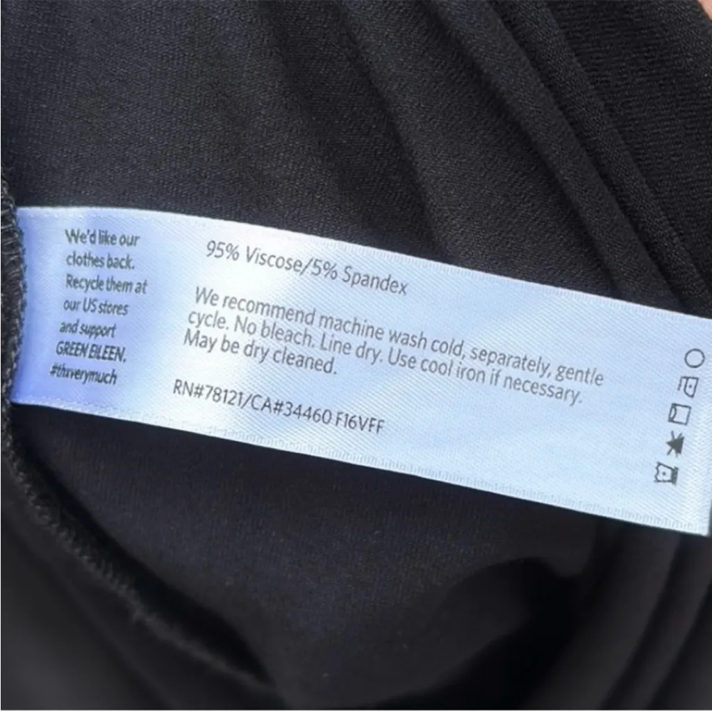 NWT Eileen Fisher Stretch Viscose Jersey
Ballet Neck Dress Black Petite Large - Image 8