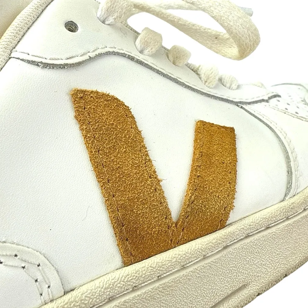 Veja V-10 Womens White Leather Lace Up Low Top Athletic Sneakers Shoes Size 8 - Image 5