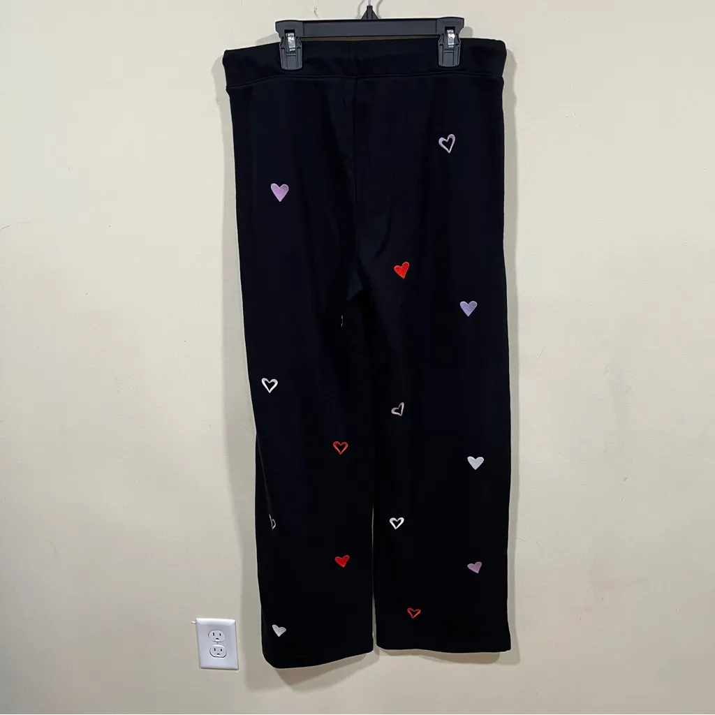 NWT Lou & Grey Heart Cozy Cotton Wide Leg pants and sweater set size small women - Image 14
