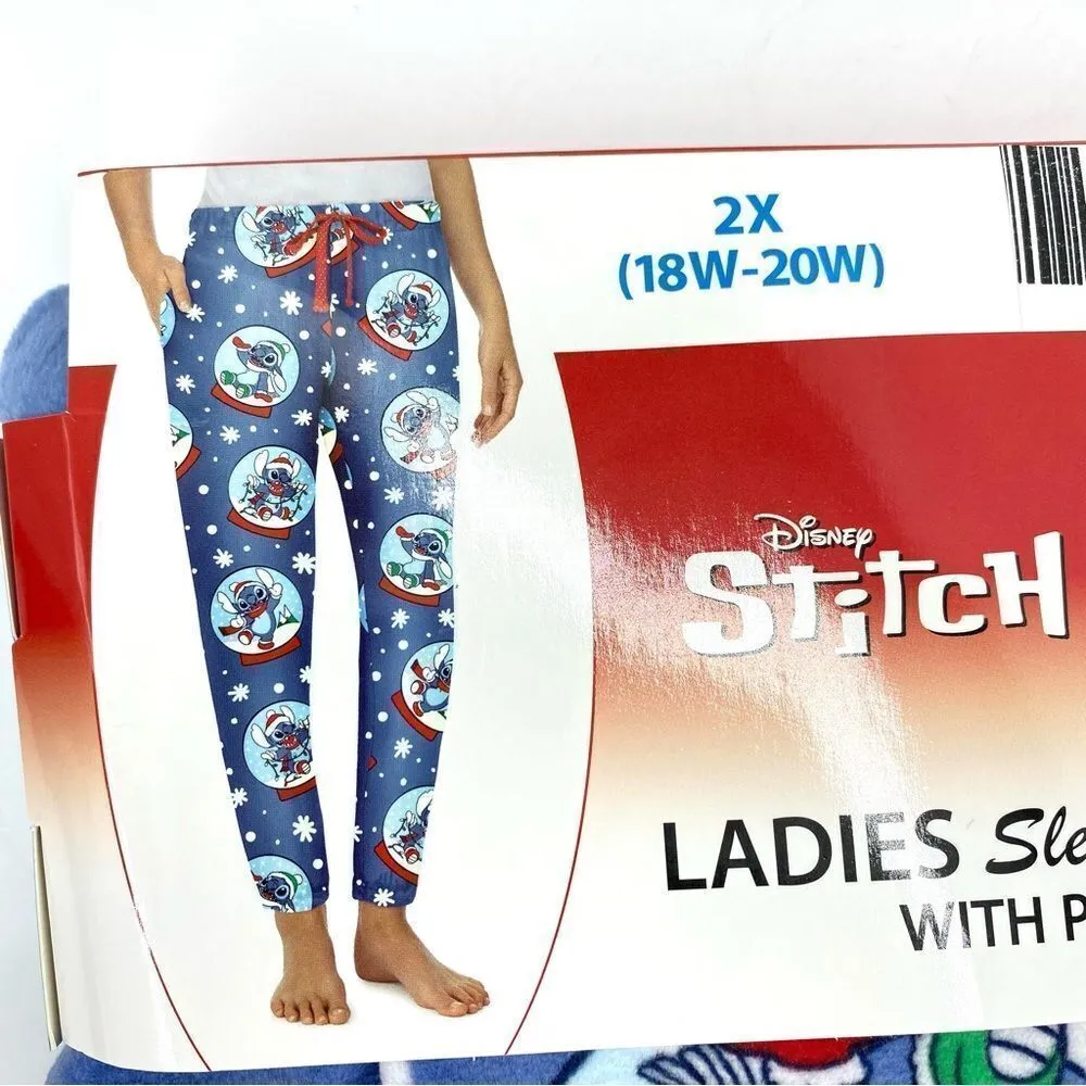Disney Lilo and Stitch Women’s Christmas Pajama Pants 2X - Image 8