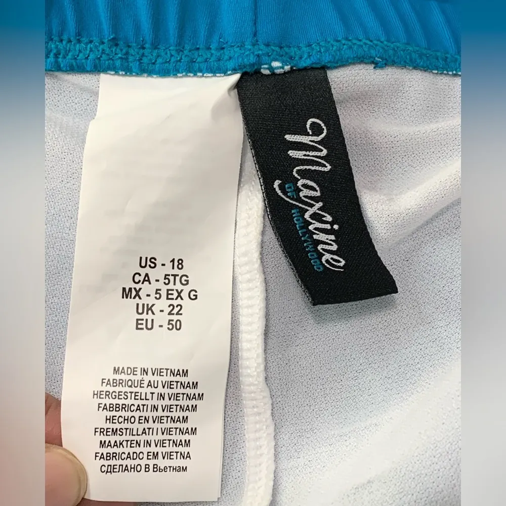 Women’s Plus size Two Piece Bathing Suit Blue - Image 11