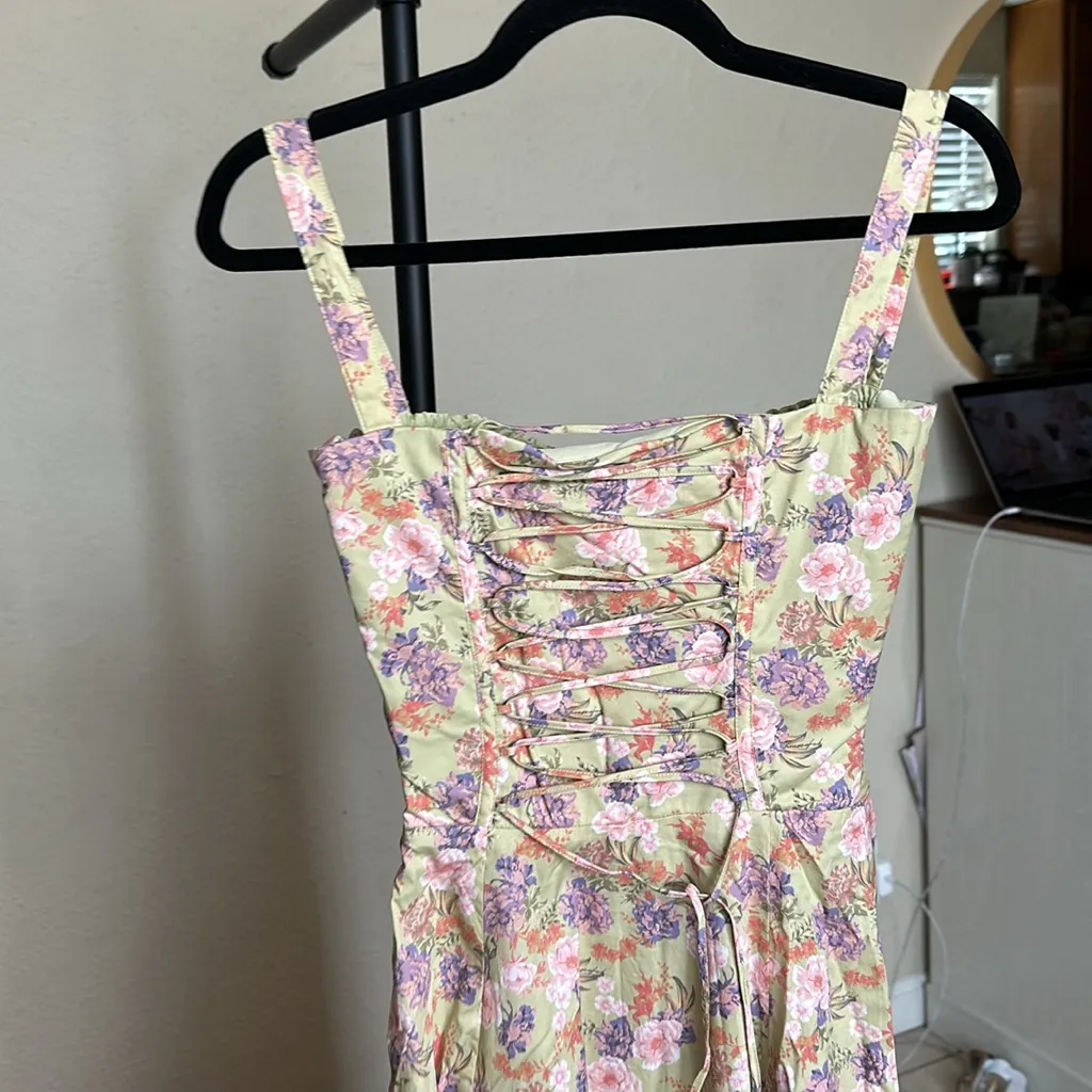 House of CB 'Carmen' Peony Print Bustier Sundress NWOT size XS‎ - Image 8