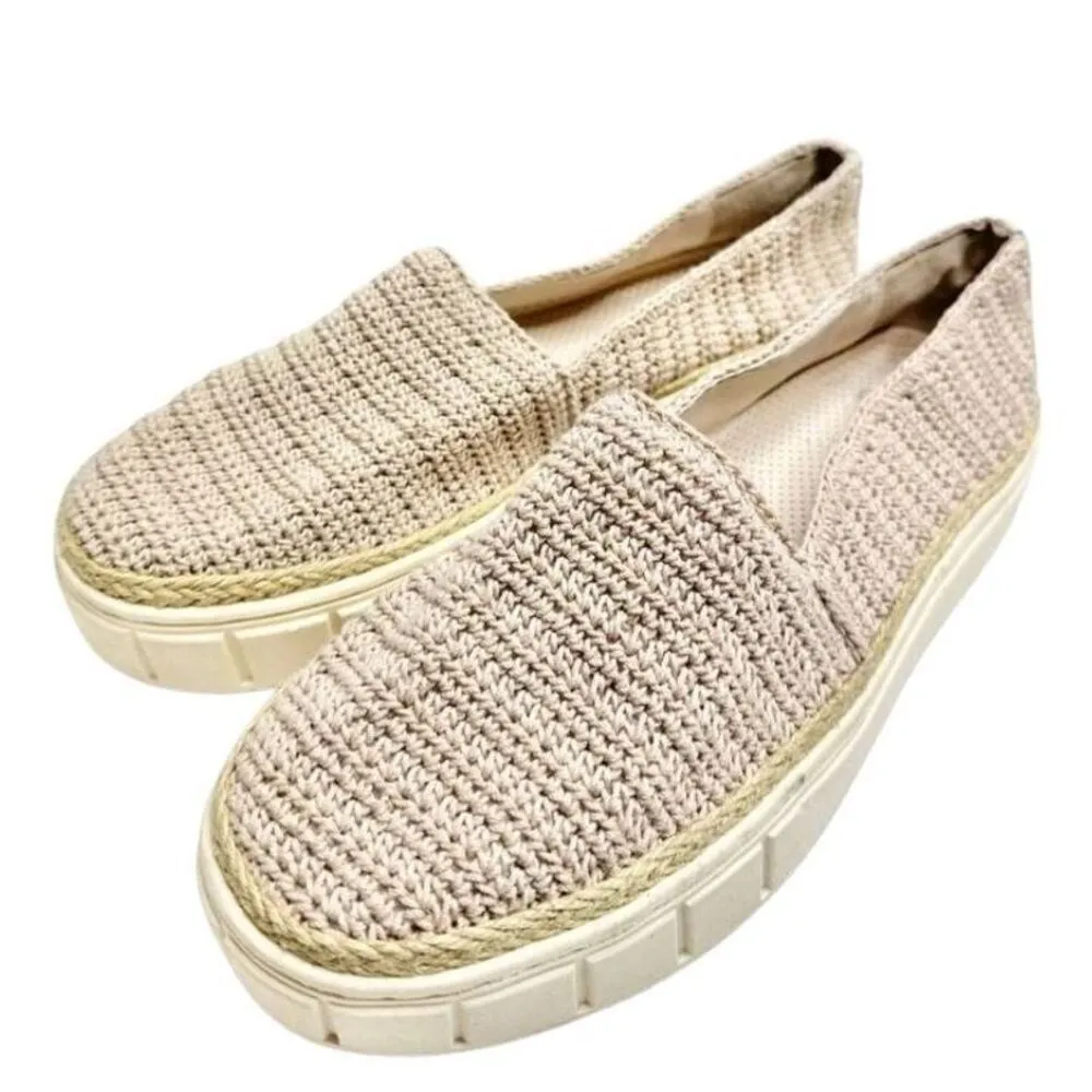 Vince Camuto Sneakers Size 9.5 Tan Crochet Relinsta Slip On Shoes - Image 2