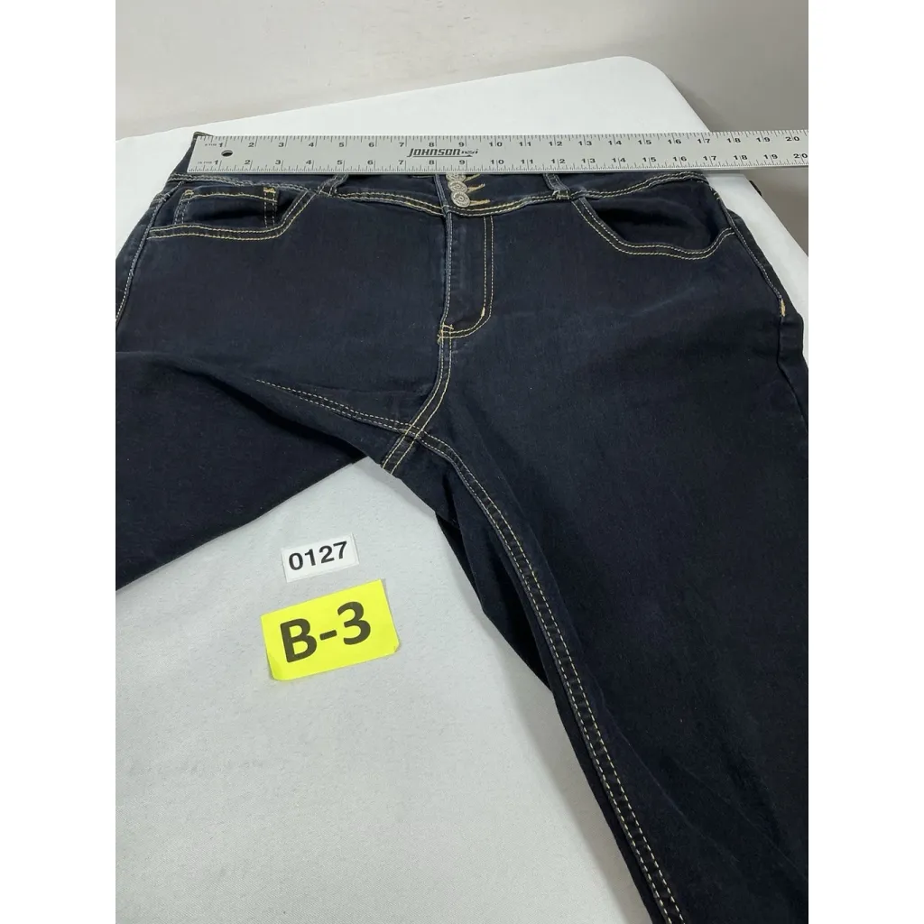 Womans Excellent Condition Copper Flash Dark Blue Jeans 12 0127/B - Image 5