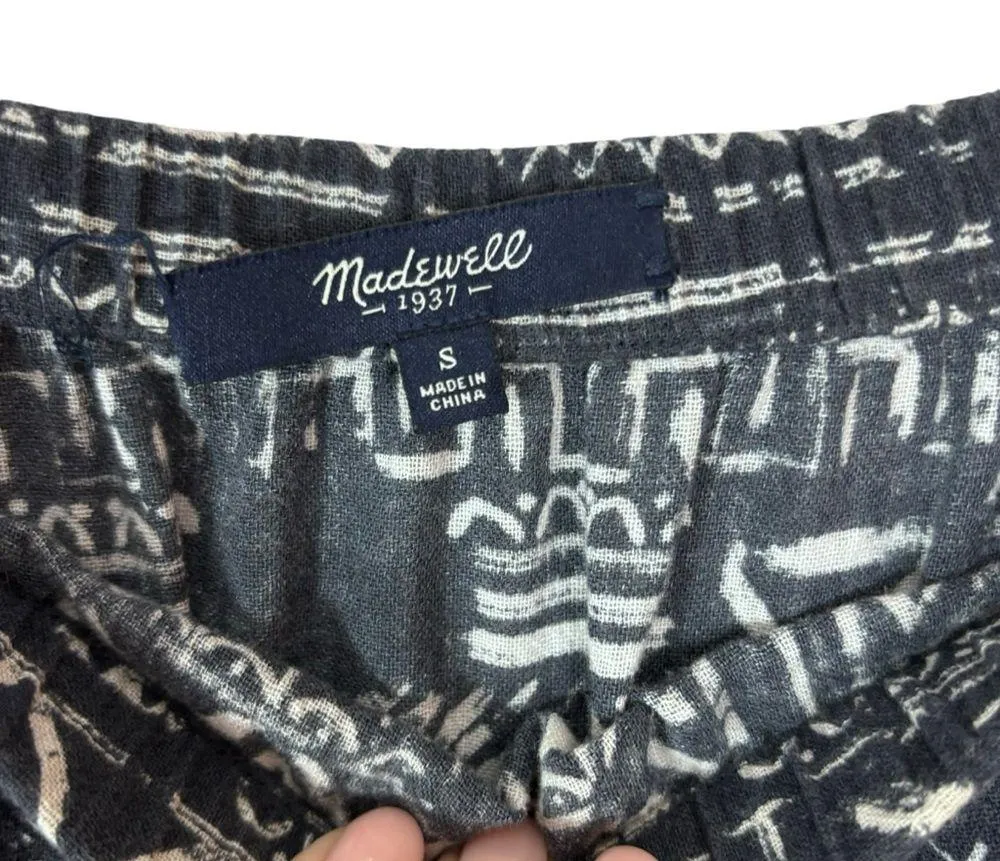 Madewell Kingston Cover Up Jumpsuit Inkstone Aztec Tribal Strapless Boho Size S - Image 8