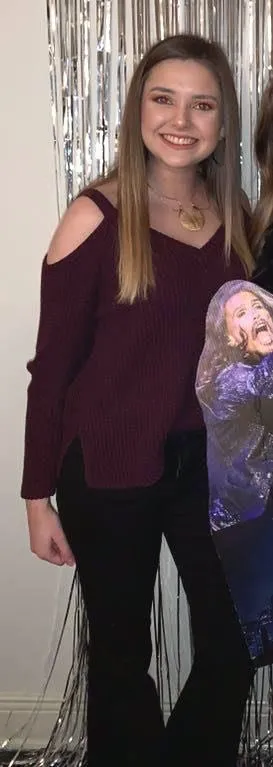 Maroon Cold Shoulder Sweater - Image 4