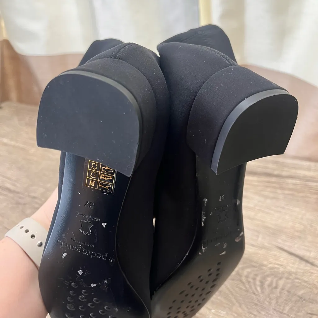 Pedro‎ Garcia Women's Idoia Black Stretch Sock Block Heel Boots Size 37 - Image 9