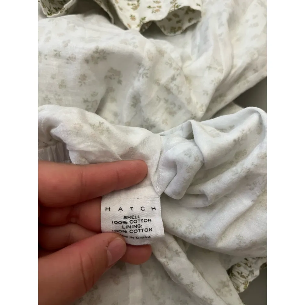 Hatch The Lucy Womens White Green Ruffle Floral V - Image 11