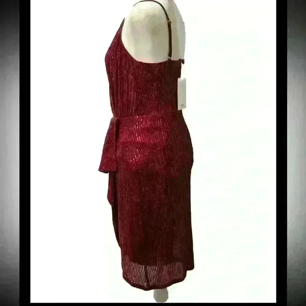 Grace Karin Rudy Red Sequin Mini Dress New With Tags - Image 4