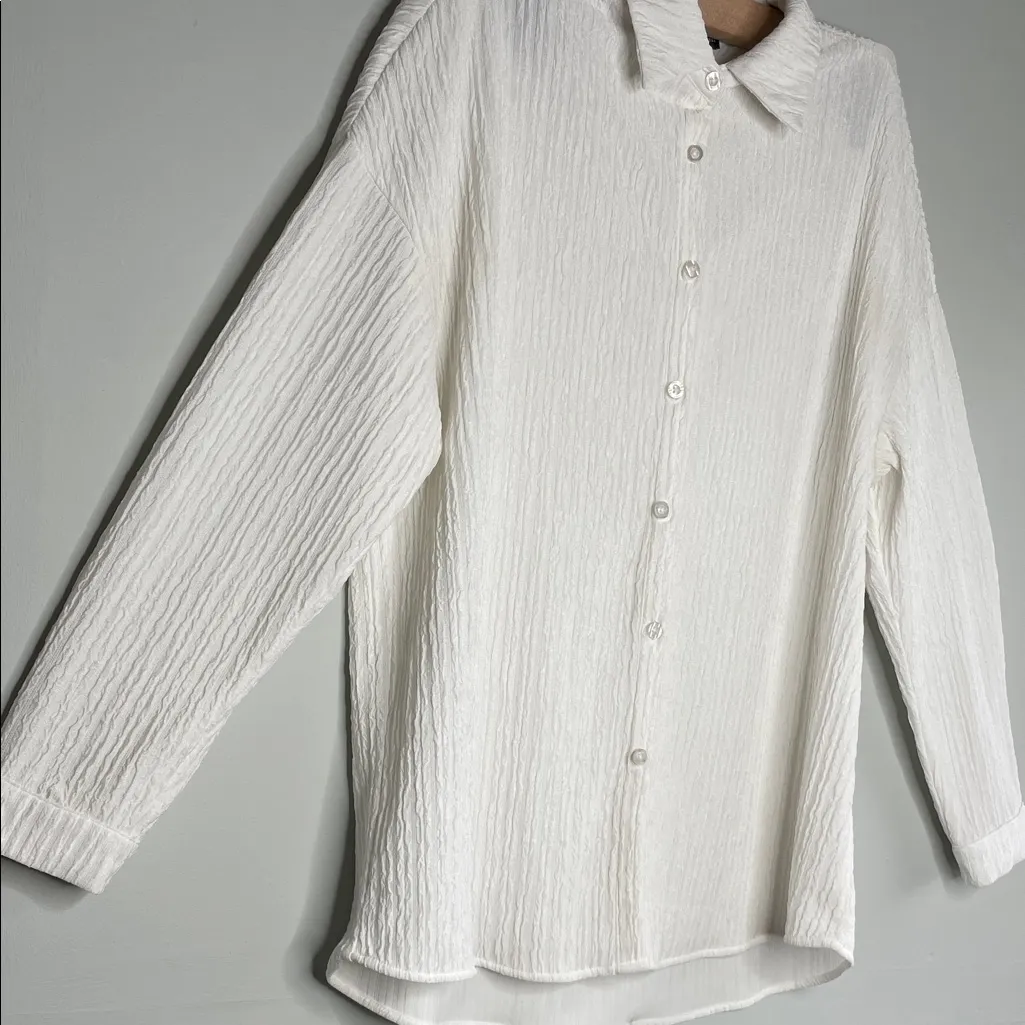 Adrianna Papell Textured White Top - Image 3