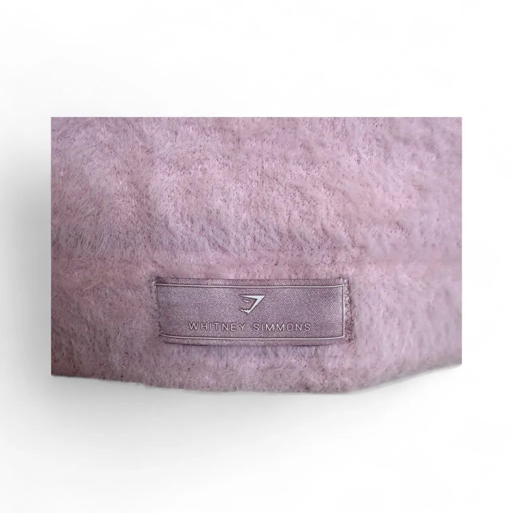 Gymshark Whitney Simmons Pink Eyelash Knit Bandeau Women’s Fuzzy Crop Top Size L - Image 6