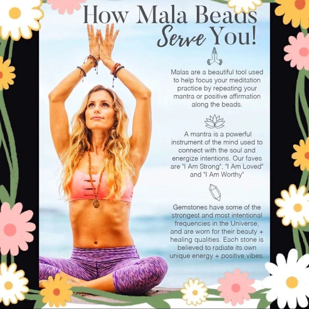 Black Lava Stone Chakra Mala Necklace Black - Image 7