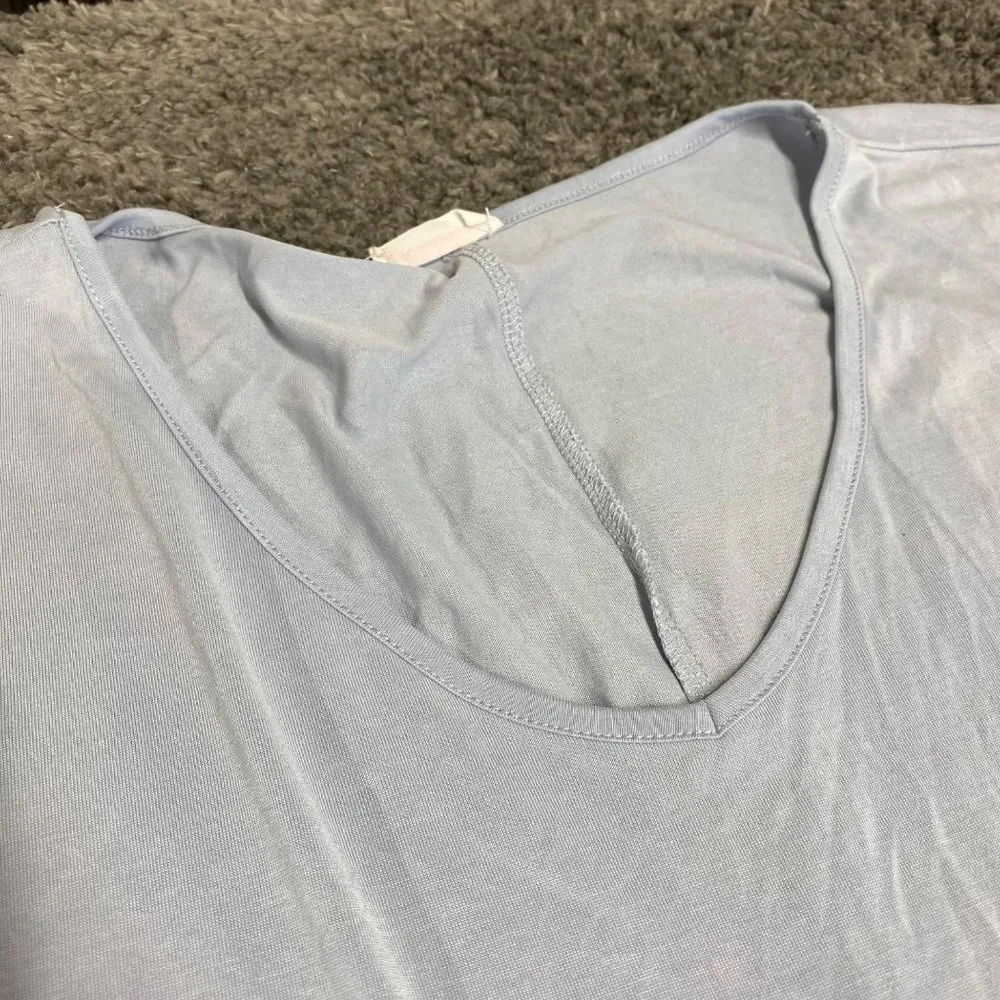 Jennaration Women Shirt Top Blouse Size 2XL Light Blue Shade Color Short Sleeve - Image 8