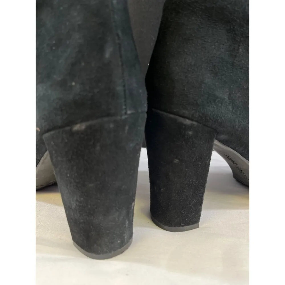 Nine West Snowfall Womens Black Leather Over The Knee Boots Size 9M SKU 6522 - Image 8