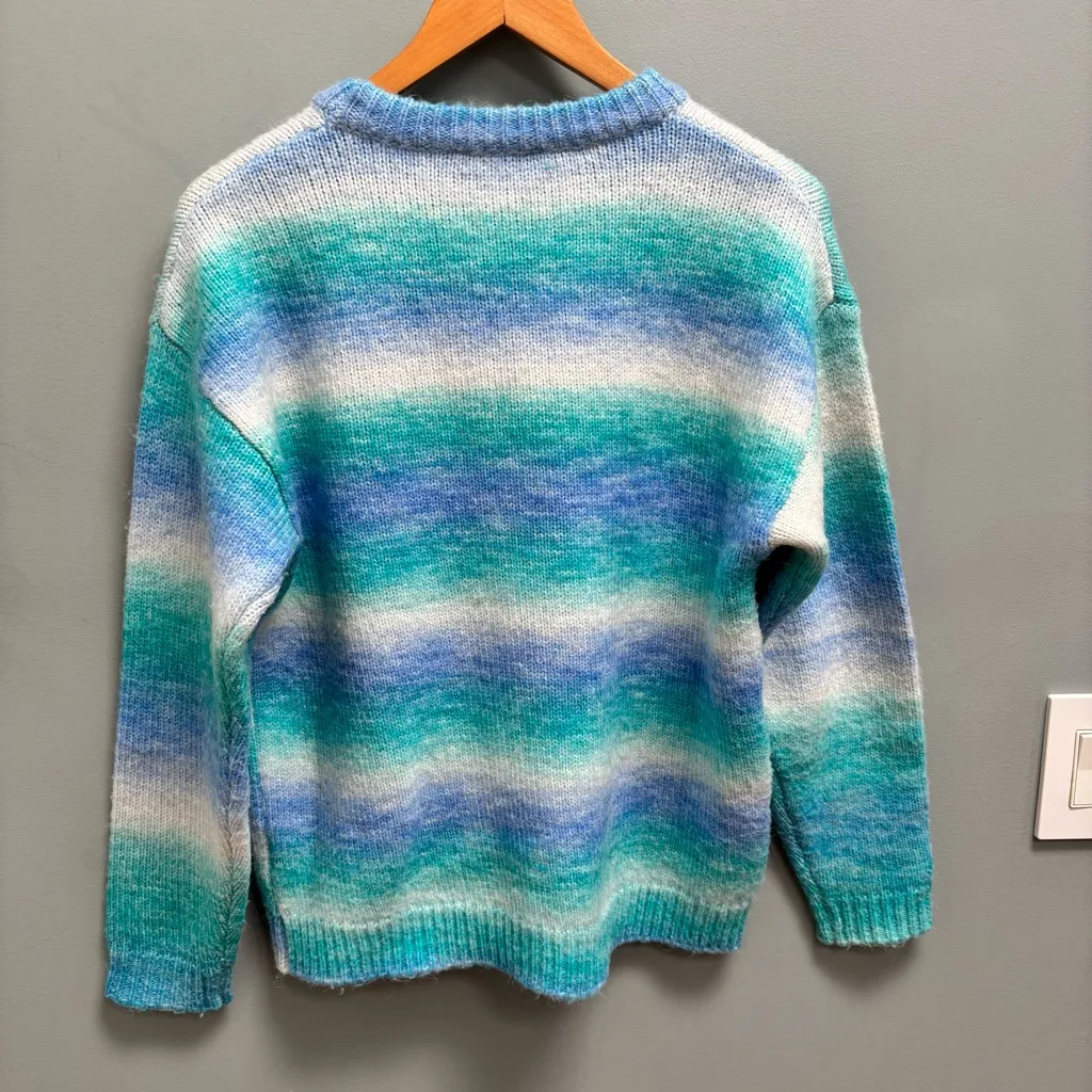 Frankie’s Bikinis Bennie Oversized Knit Sweater in Blue Horizon XS / S - Image 9