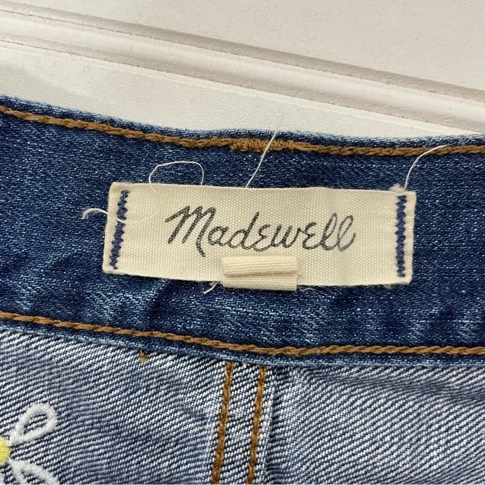 Madewell The Perfect Jean Short Embroidered Daisy Edition Womens 28 369 - Image 5