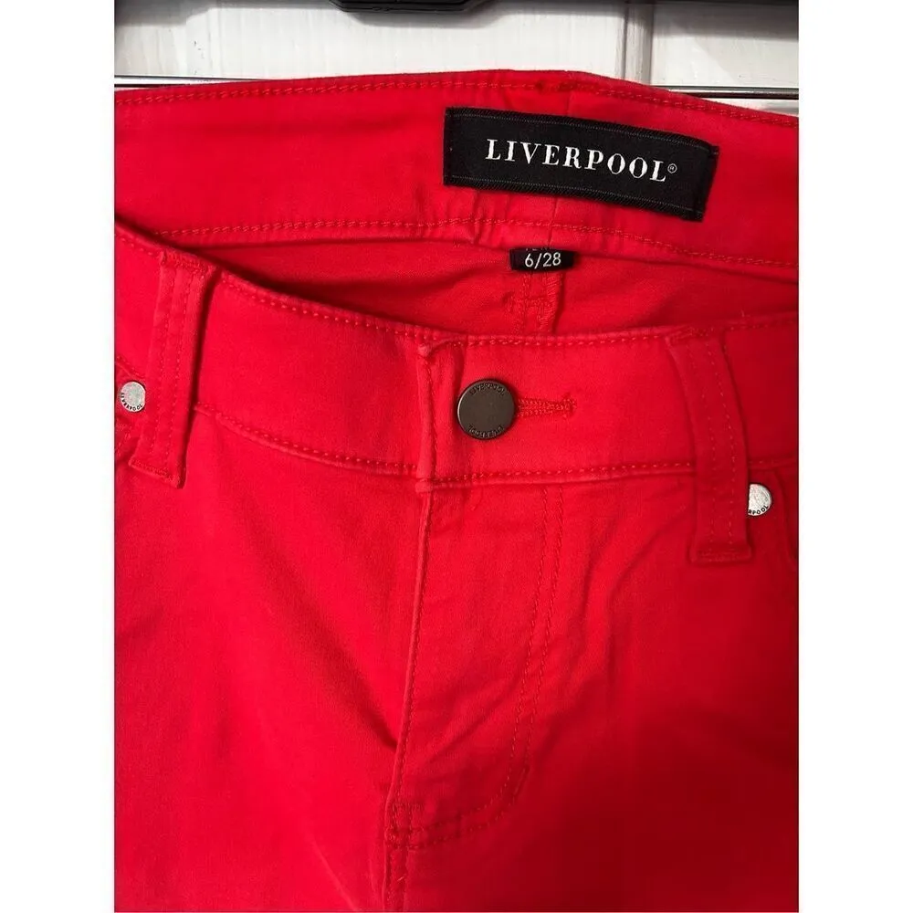 Liverpool red jeans size 6p skinny - Image 2