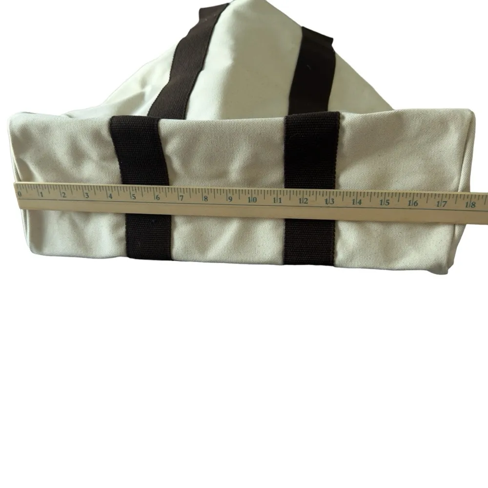 Le Bar Marché Cotton Canvas Beach Large Tote Brown - Image 5