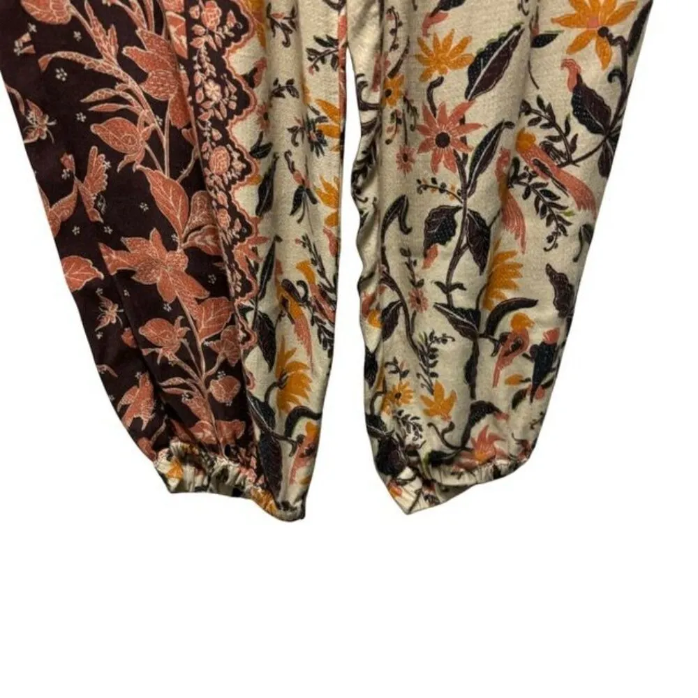 Anthropologie Womens Smocked Balloon Leg Pants  Floral Print Size 10 - Image 7
