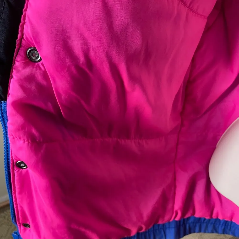 Sub Zero Snow Ski Jacket Vintage 80s 90s Womens Size M Blue Pink u Size M - Image 10