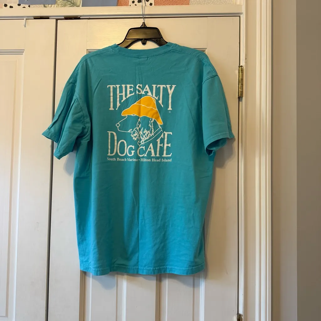 Teal Blue Salty Dog Cafe Hilton Head Island Short Sleeve T-Shirt Size XL - Image 2
