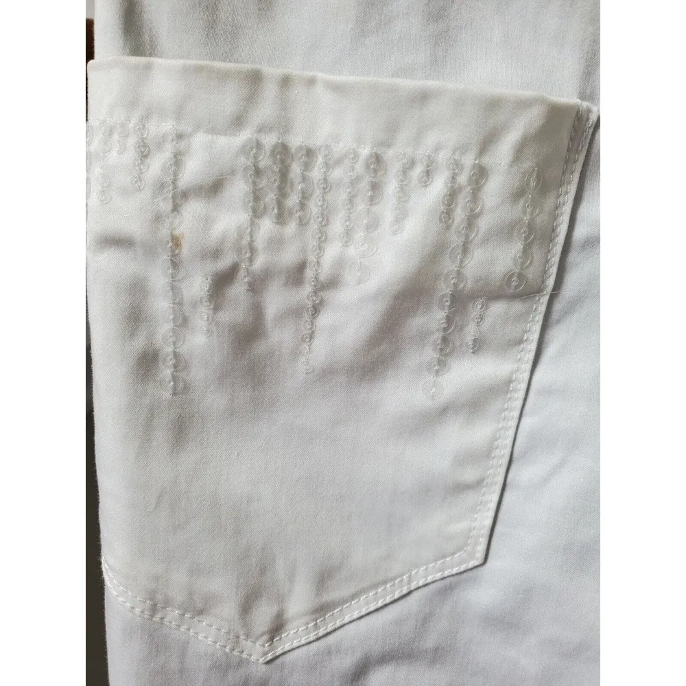 Solo Hoda White Women's Cotton Dress Staight Leg Casual Pant Size 8 - Image 4
