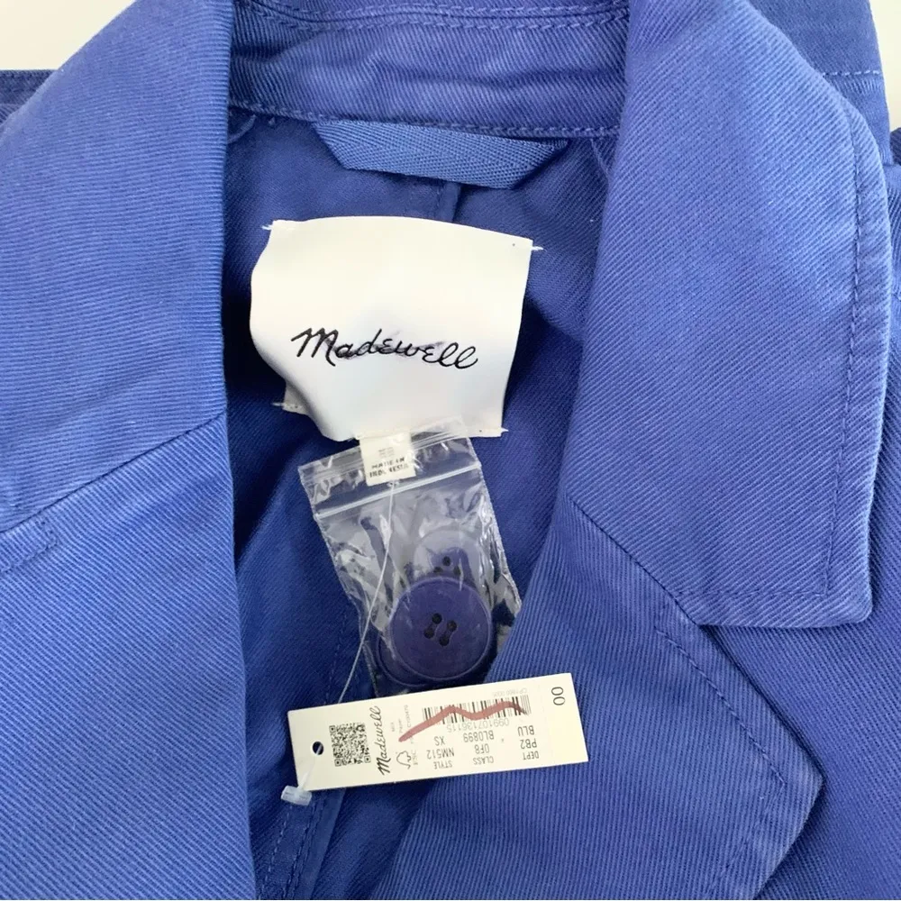 Madewell NWT  Crossover Blazer (Re)generative Chino Bluestone - Image 4