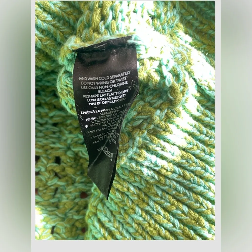 Urban Outfitters BDG Killian Quarter-Zip Pointelle Green Knit Sweater Sz M NWOT - Image 9