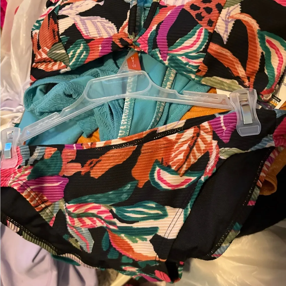 Bikini! Teal High-Waisted Bikini Set & BIG bikini swimsuit! - Image 9