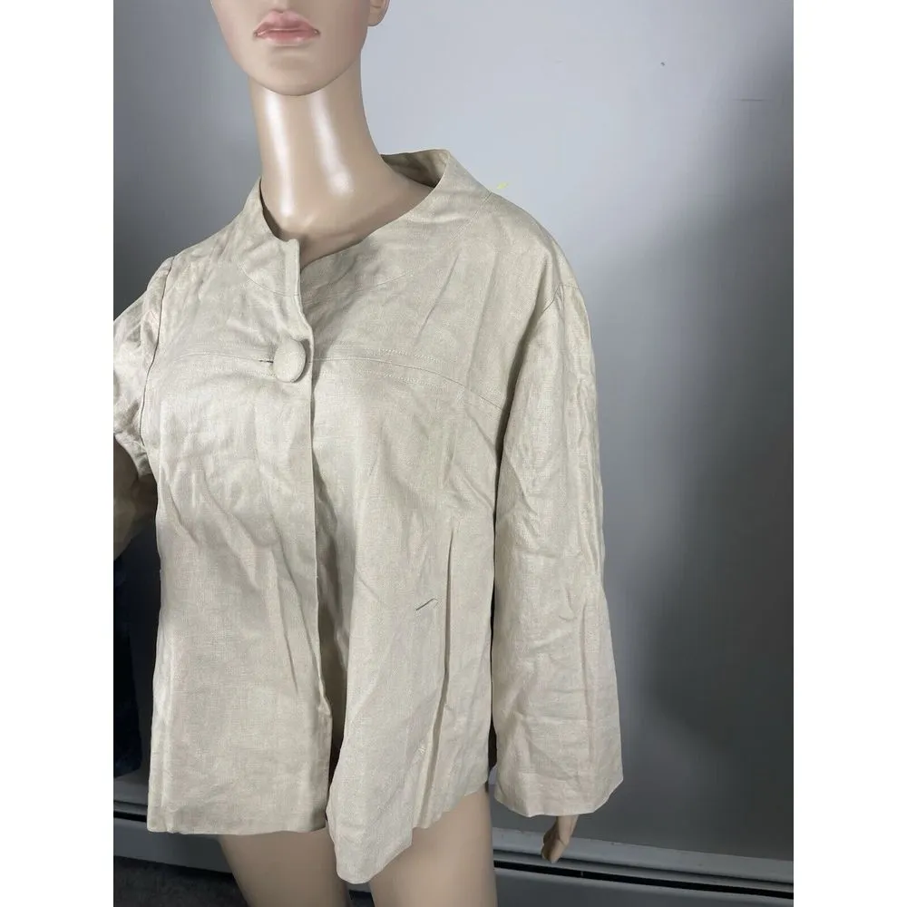 Rafaella Pleated‎ Blazer Size 2 X  B-R - Image 8